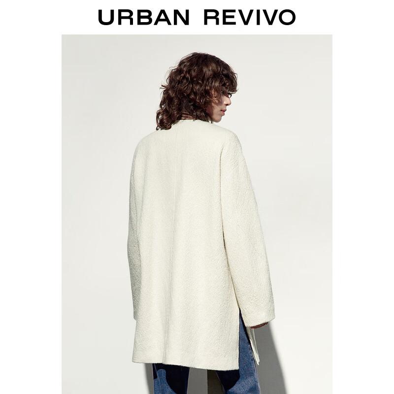 UR Women's 2024 Spring Relaxed V-Neck Waist Tie Loose Coat