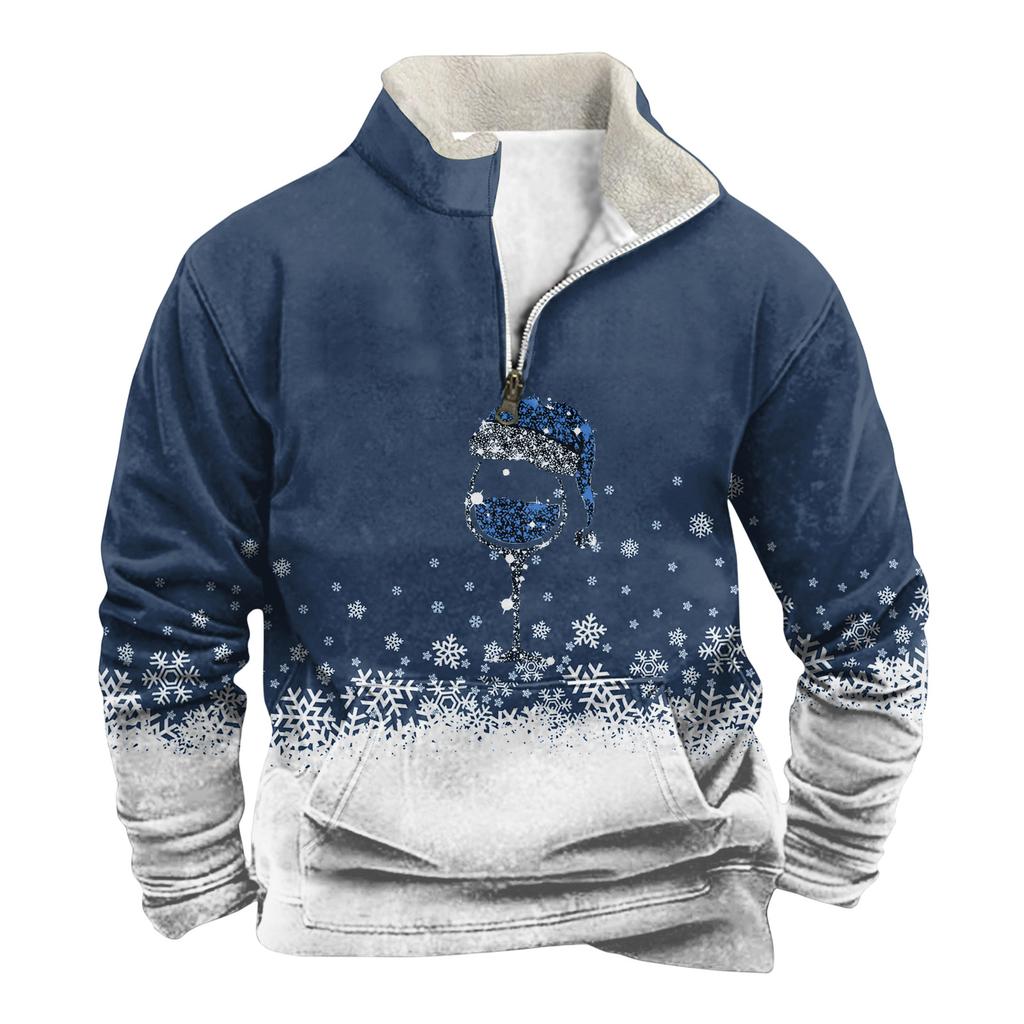 Spring And Men's Standing Collar Sweatshirt Is Outdoor Casual Sweaters Tops