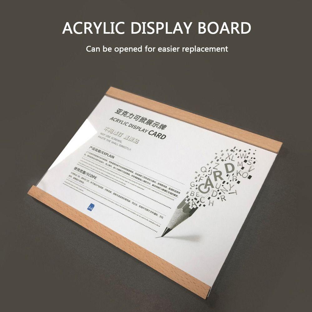 Langlebiger Acryl-Display-Rahmen A3/A4/A5 Magnetischer Zertifikatsrahmen Wandmontage Transparenter Gewerbeschein-Rahmen
