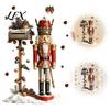Nutcracker Pattern Wall Decorations Christmas Soldier Decal, Vintage Mailbox Snow Scene Self-Adhesive Atmosphere Decals for Fridge Sticker, Removable