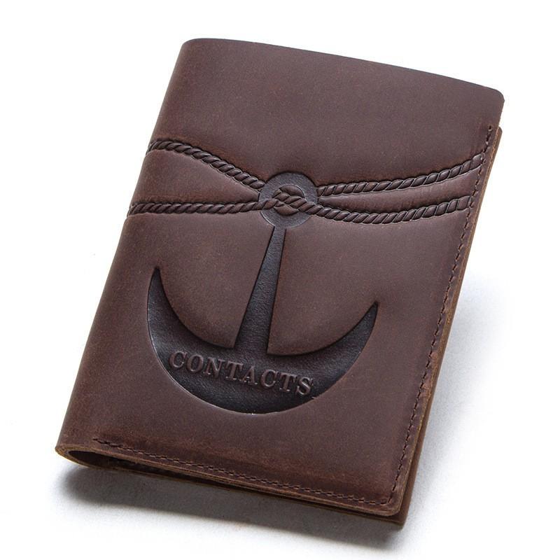 Crazy Horse Leather Men s Wallet Genuine Billfold Stitched Coin Purse Retro Style 10x1x12