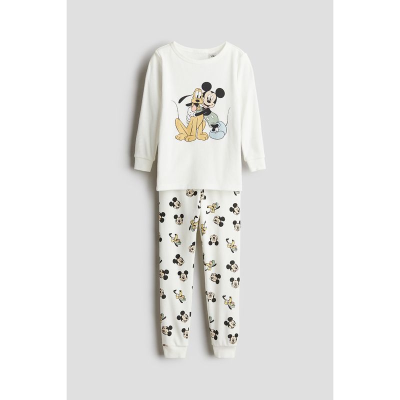 

[Серия Disney] HM Детская одежда Домашний костюм для маленьких девочек Пижама с мультяшным принтом 1085414 White/Mickey Mouse 73/48