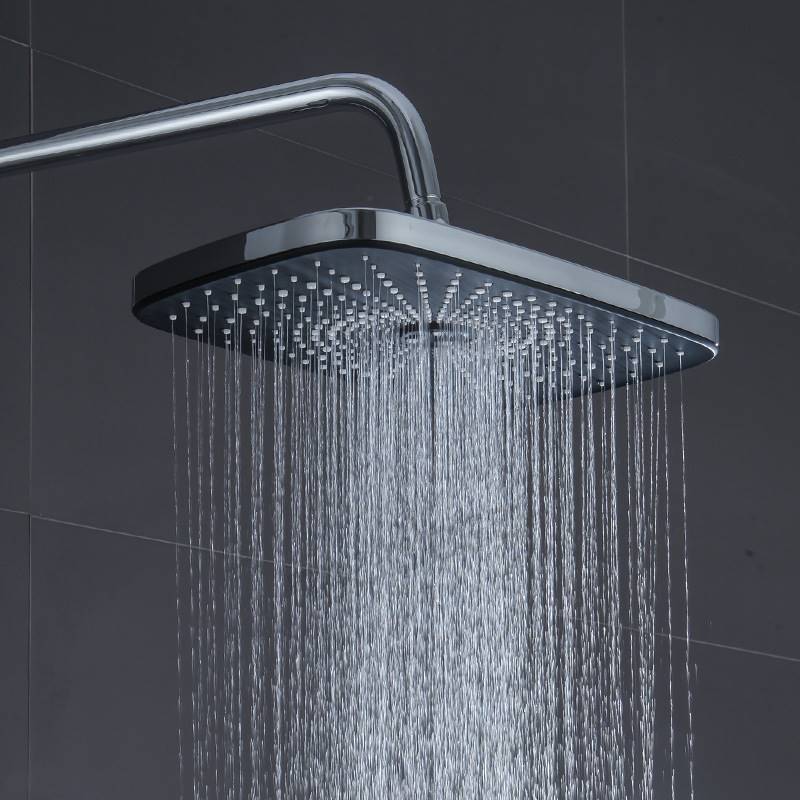 3 Modes Black Shower Head High Pressure Water Saving Rainfall Shower Set One-key Stop Water Gray  Handheld Shower Head