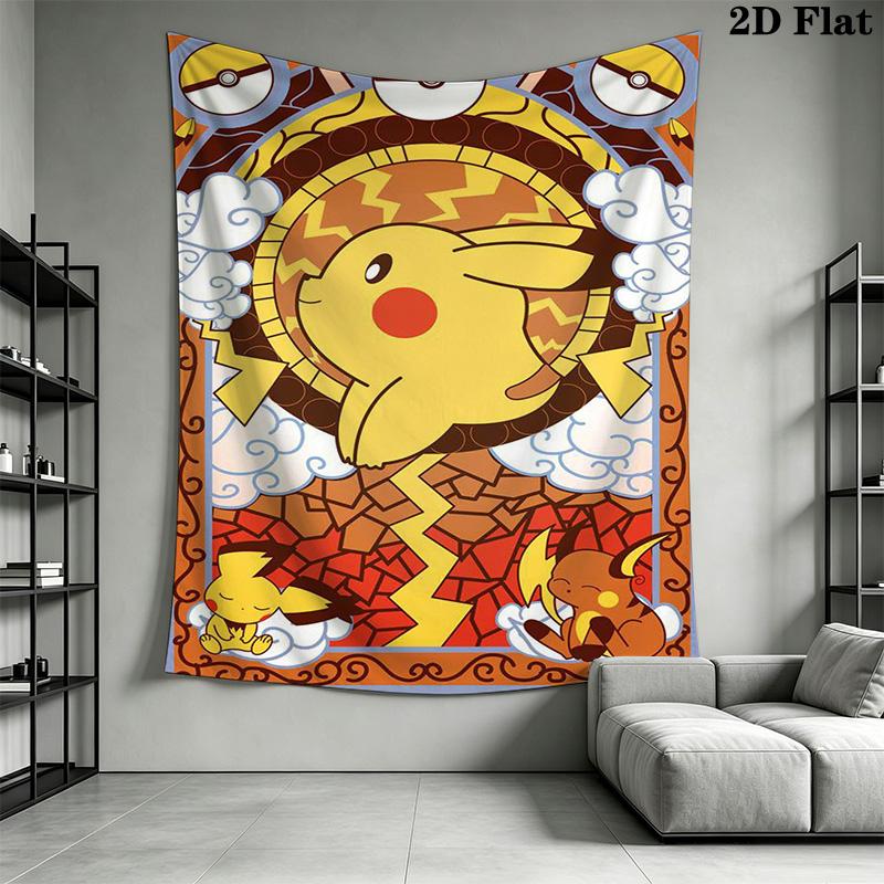 Pokmon Eeveelutions Tapestry Wall Tapestry Wallmounted Background Cloth Background Cloth Soft Atmospheric Background Cloth
