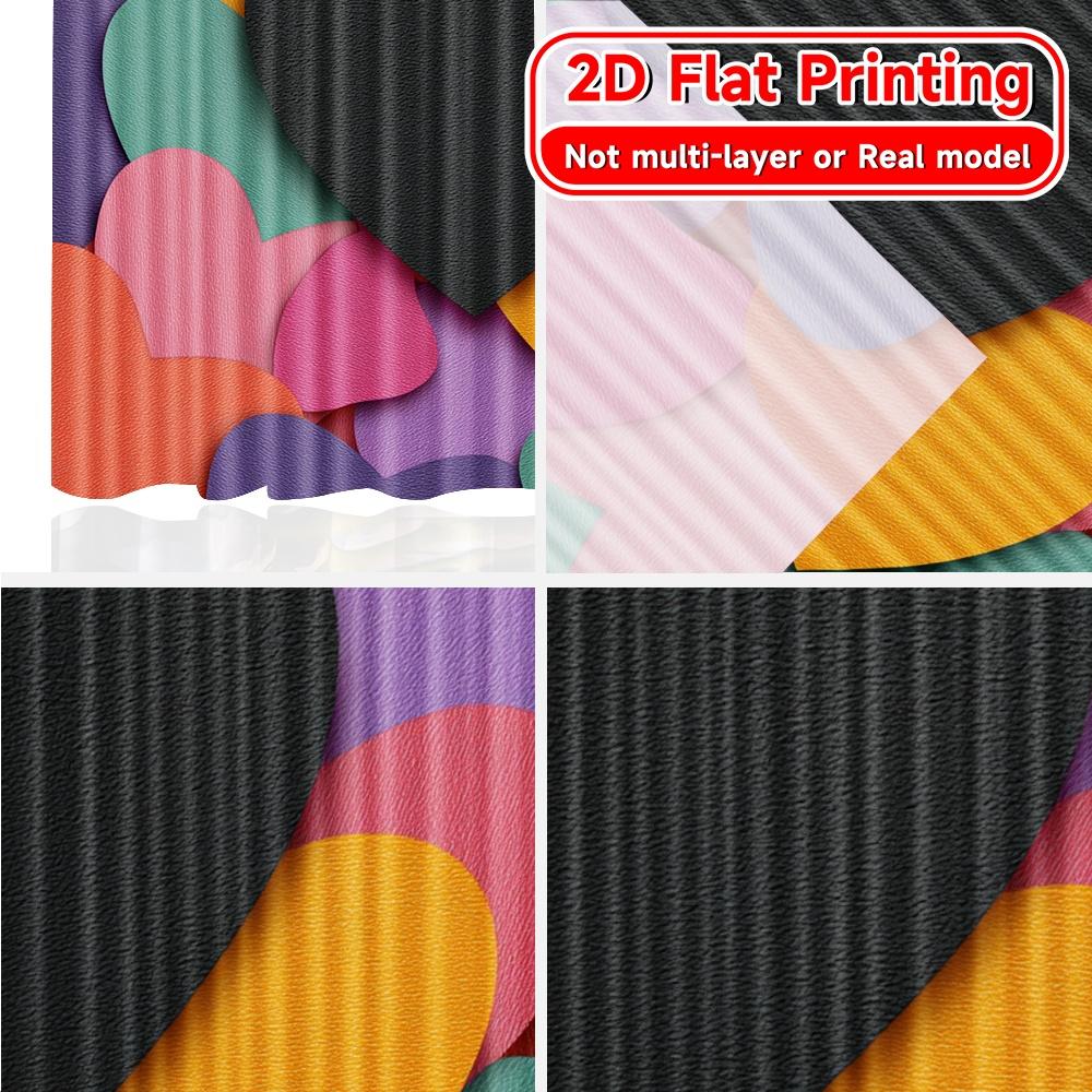 2D Flat Printing  2pcs Heartburst Spectrum Popular Curtain Durable 100% Polyester Fabric Curtains Holiday Ldeal for Study   Living
