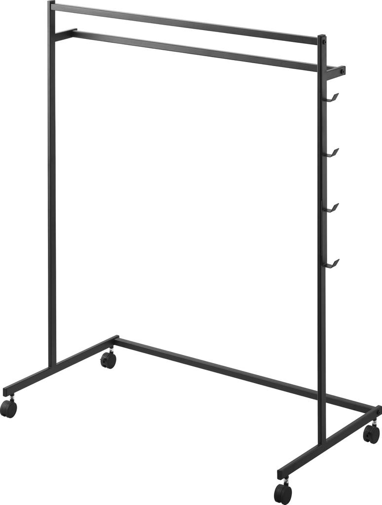Yamazaki Tower Clothes Rack with Casters for Increased Storage W X 42cm D X H for Closets and Model 1436 2-Tier Capacity, Black, 78.4cm 96.2cm