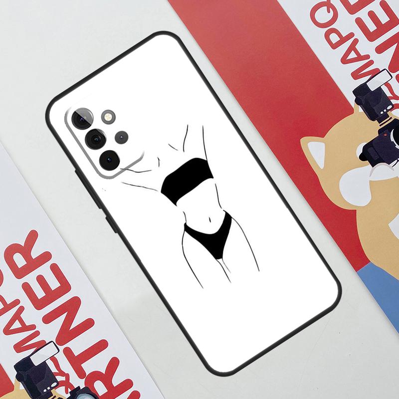 

Чехол для телефона с линейным рисунком женского тела для Samsung Galaxy A53 A33 A23 A13 A52 A32 A22 A12 A51 A71 A14 A24 A34 A54 A21S Samsung A24 4G