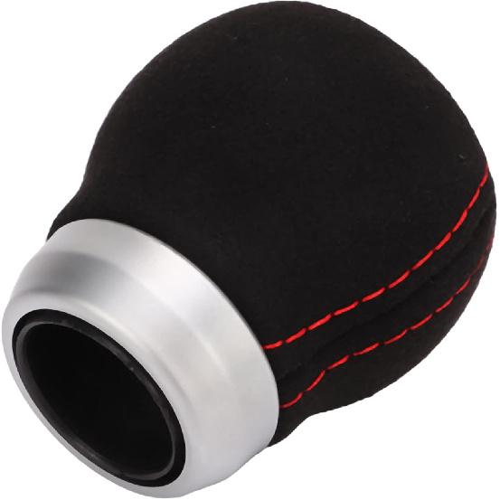 Aramox 6rychlostní hlavice řadicí páky do auta 6rychlostní hlava řadicí páky Stříbrná Ergonomická Odolná Náhrada za (Černý top)