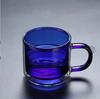 250ml Wine Drinking Tumbler Whiskey Vodka Coffee Juice Water Tea Creative Double Bottom Glass Mugs for Home
