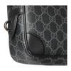 Gucci GG Emblem Logo Muster Reißverschluss Stoff Kulturtasche Klein Herren Kulturtasche Schwarz 821164-FAD6M-1000