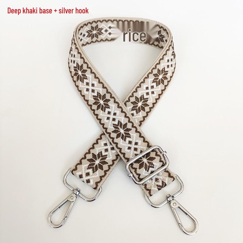 3.8cm Wide Diamond Jacquard Crossbody Strap for Bags and Backpacks.