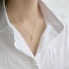 14K Gold-Plated S925 Sterling Silver Rose Necklace - Elegant French Collarbone Chain for Women