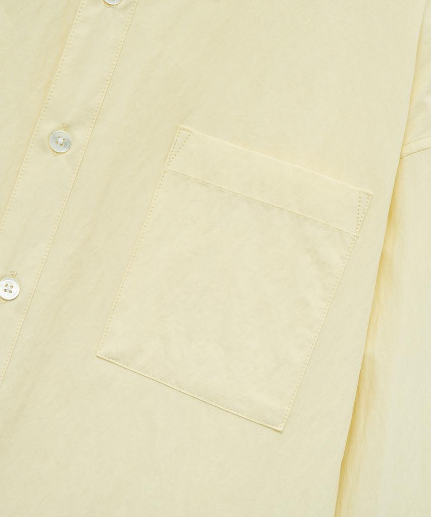WEST GRAND BOULEVARD Crunch Oversized One-Pocket Shirt Lemon