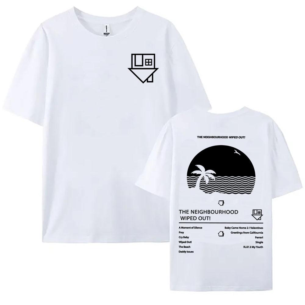 Wiped Out Album Tlačené Tričká The Neighbourhood NBHD Kapela Tričko Bavlna Vysoká Kvalita Letné Tričko Dámske Pánske Oblečenie Tee