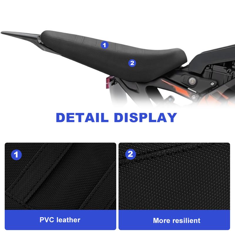 Motorcycle Waterproof Non-Slip Seat Cover PVC Striped Grip Gripper Seat Cushion Cover Light Bee S/X Segway X160/X260 For SUR-RON