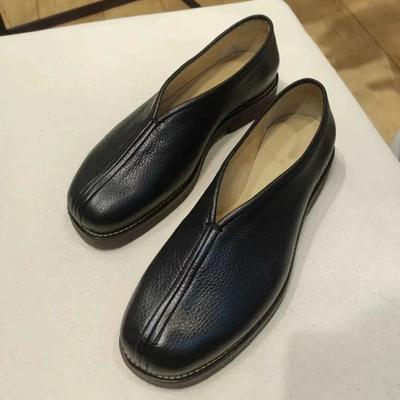 Men's and Women's Square Shoes In Spring and Summer of Retro Lazy People with Soft Soles and Low-heeled Monk Shoes for Daily Use