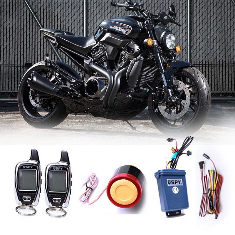 Germany Spy Two Way Motorcycle Alarm System Engine Start 2 LCD Remote 5000Meter Security Gas Diesel 209 Motor Bike
