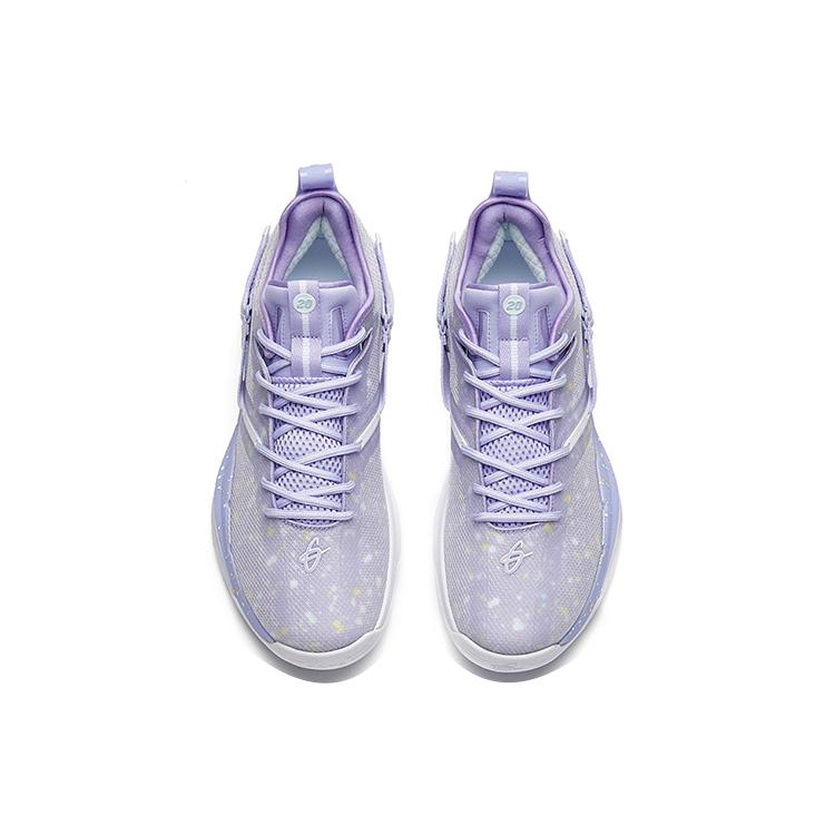 New Anta GH3 Cushioning Anti Slip And Wear Resistant Low Top Basketball Shoes Light Purple 112221103-2
