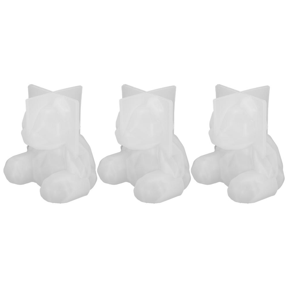 3pcs Food-Grade Silicone Bear Resin Mould Cute Bear Bear Candy Mould  Candle Making