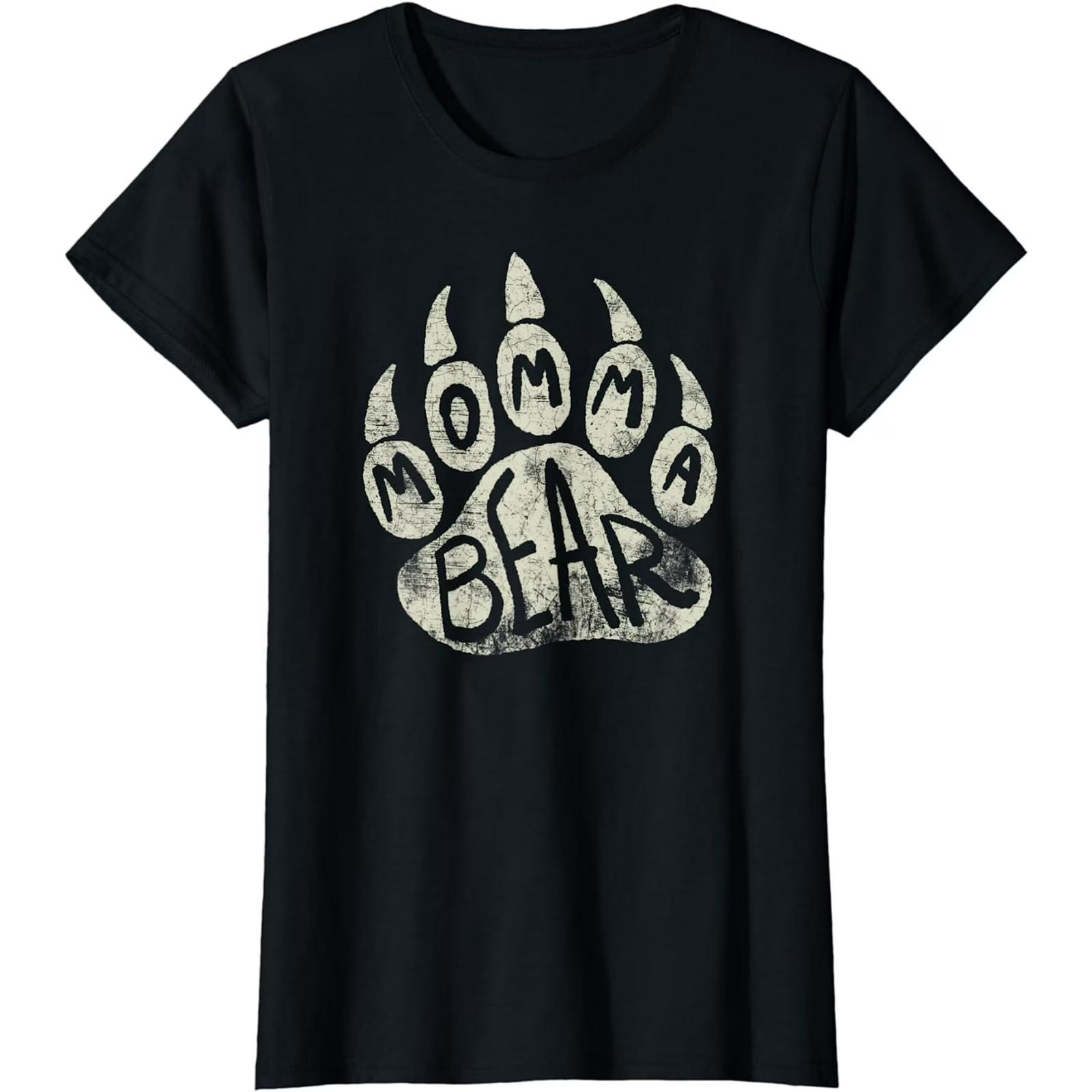 Momma Bear T Shirt - Mama Bear Paw Print - Mother s Day Mom S разноцветный