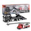 Children's Garbage Sorting Alloy Toy Car Large Size Pullback Rescue Towing Sprinkler Truck Combination Kids Toy Car Gift B99