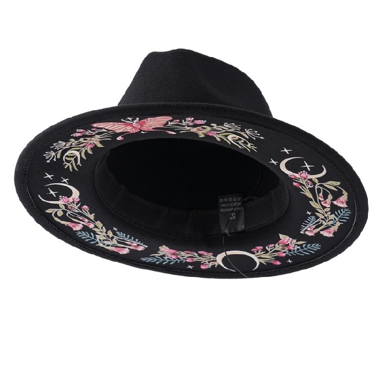 Elegant Round Top Bucket Hat With Bohemian Print And Wide Brims Music Festival Hat Fashion Acessory For Photo Props