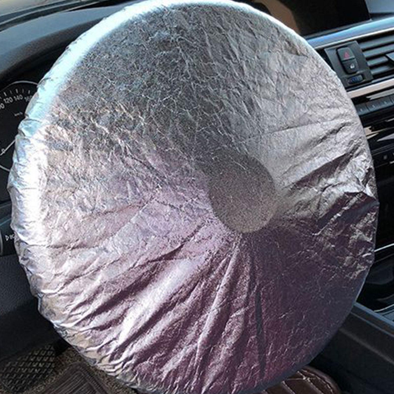 

Universal Car Steering Wheel Sun Block Silver Coated Cloth Sun Shade Cover Auto Steering Wheel Sheath Sunscreen Insulation China Mainland