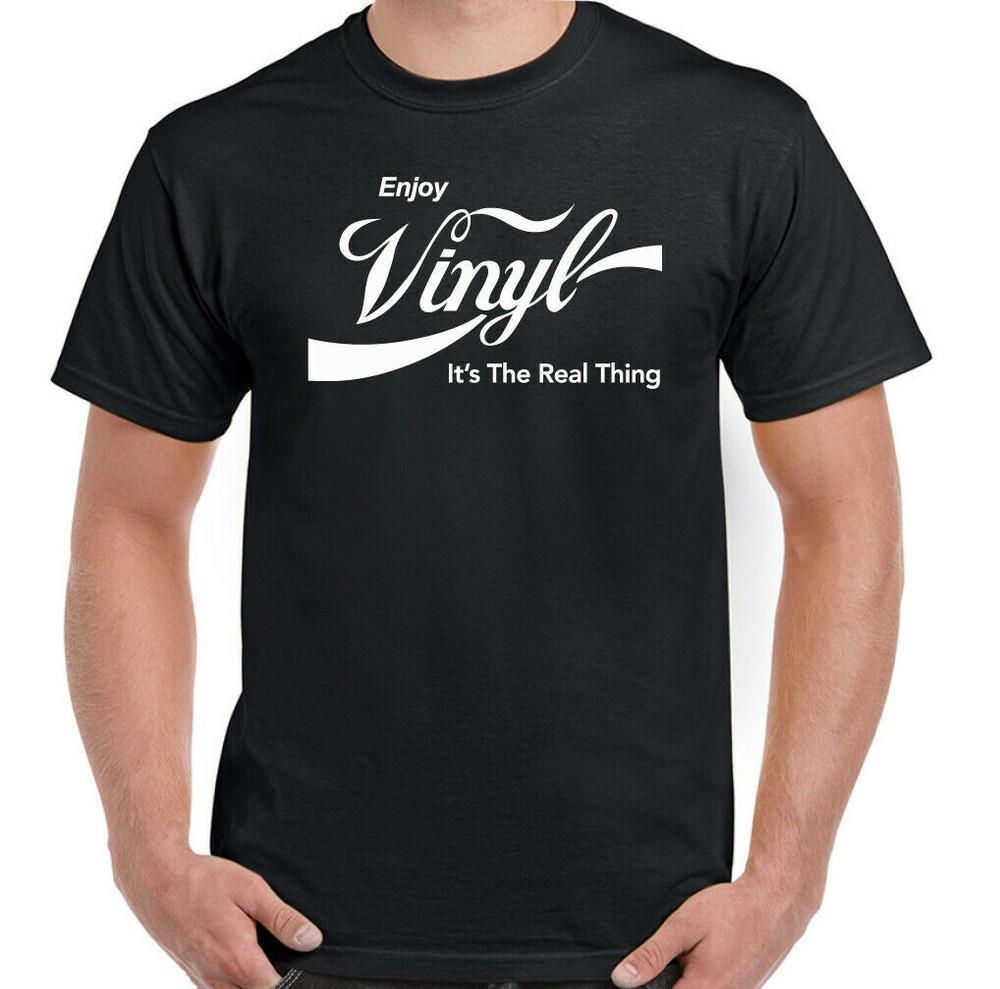 Vinyl T-Shirt Mens DJ Enjoy Funny Music Decks Record LP Technics Headphones Top Unisex T-Shirt XXXL