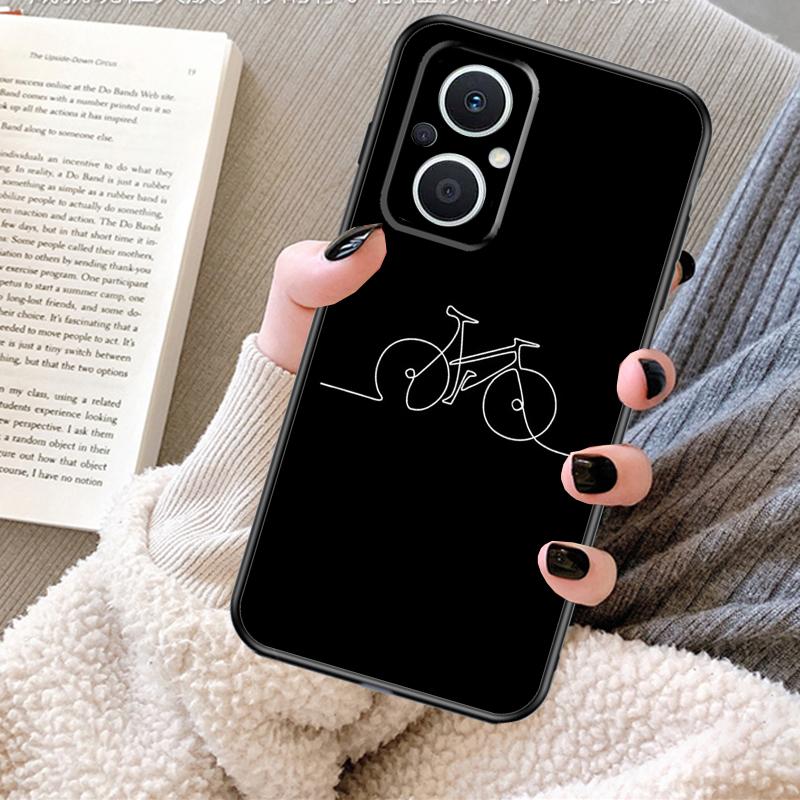 Bike Cycling Art Case For OPPO Reno 12F 12 13 11 F 8T 7 8 10 Pro OPPO Find X8 X6 Pro X3 X5 Lite Cover Fundas