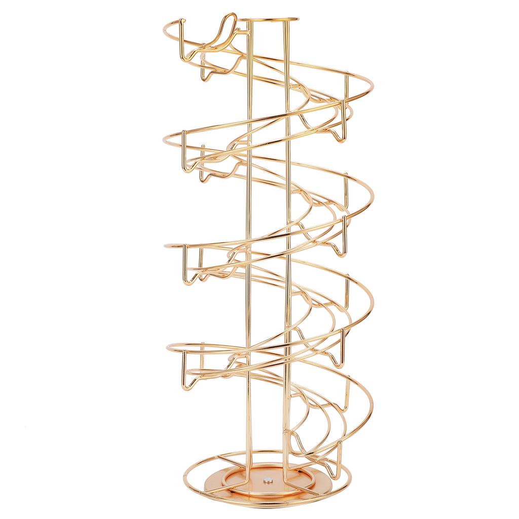 Coffee Capsule Holder 360 Degree Rotating Coffee Pod Storage Rack for DOLCE ESPRESSO CAFFITALYL Gold