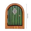 Double Layer Wooden Elf Fairy Door Decoration for Garden and Courtyard