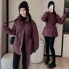 Women’s Short Quilted Windproof Winter Jacket With Belt