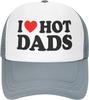 I Love Hot Dads Trucker Hat Mesh Baseball Cap Adjustable Summer Casual for Adults