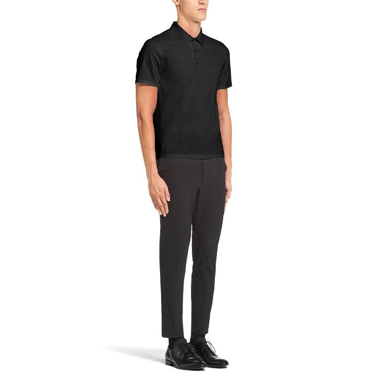 Prada SS21 Polo Shirt Men's Black UJN714-1YDP-F0002