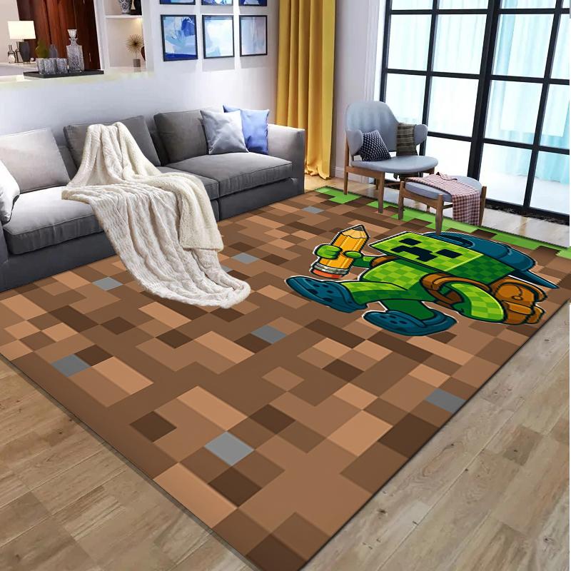 Gamer Pattern Rug, Indoor/Outdoor Mat, for Picnic, Gameroom, Bedroom, Office, Living Room, Home Decor Carpet, Birthday Gift