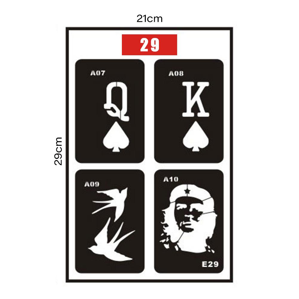 Small Pattern Tattoo Inkjet Hollow Template Self-adhesive Tattoo Template Temporary Body Art Tattoo for Women Men