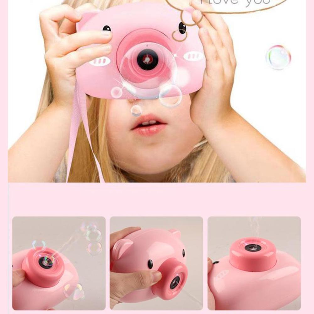 Cartoon Camera Baby Bubble Machine Outdoor Automatic Bubble Maker Bath Toys For Children