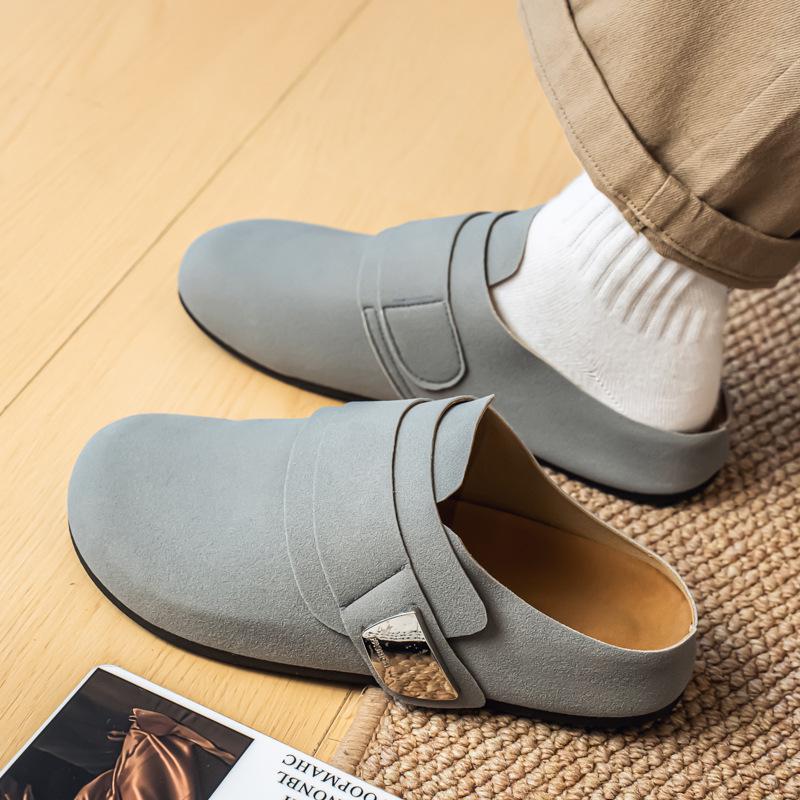Velcro Couple Birkenstock Men s and Women s Summer Casual Closed-Toe Half-Shoes 43