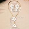 Elegant Flower Pendant Necklace and Earrings Jewelry Sets for Women Necklace Earring Suitable for Holiday Wedding