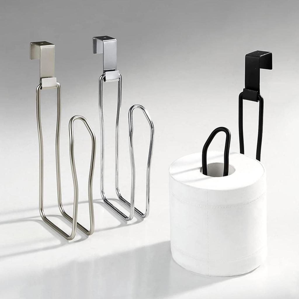 1Pc Iron Toilet Roll Paper Holder Organizer Wall Mount Storage Stand Kitchen Bathroom No Drill Tissue Towel Dispenser