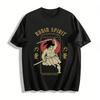 Ronin Spirit Power Print Top Meisterloser Samurai Retro Style T-Shirt Reines Baumwoll-T-Shirt
