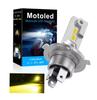 Szuper Fényes H4 LED Fényszóró Motorkerékpár Sárga Izzó Motorkerékpárokhoz Hi/Lo Váltás Ventilátor Nélkül