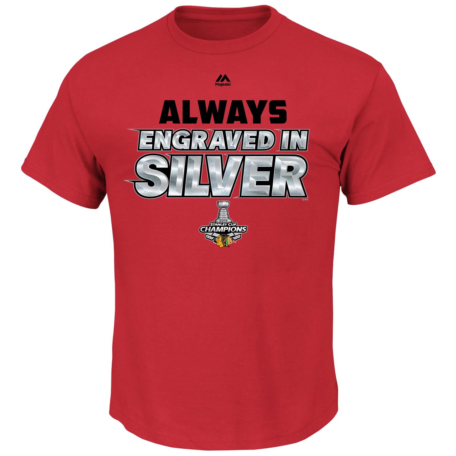 Chicago Blackhawks 2015 Stanley Cup Champs Always Determined T-shirt XL