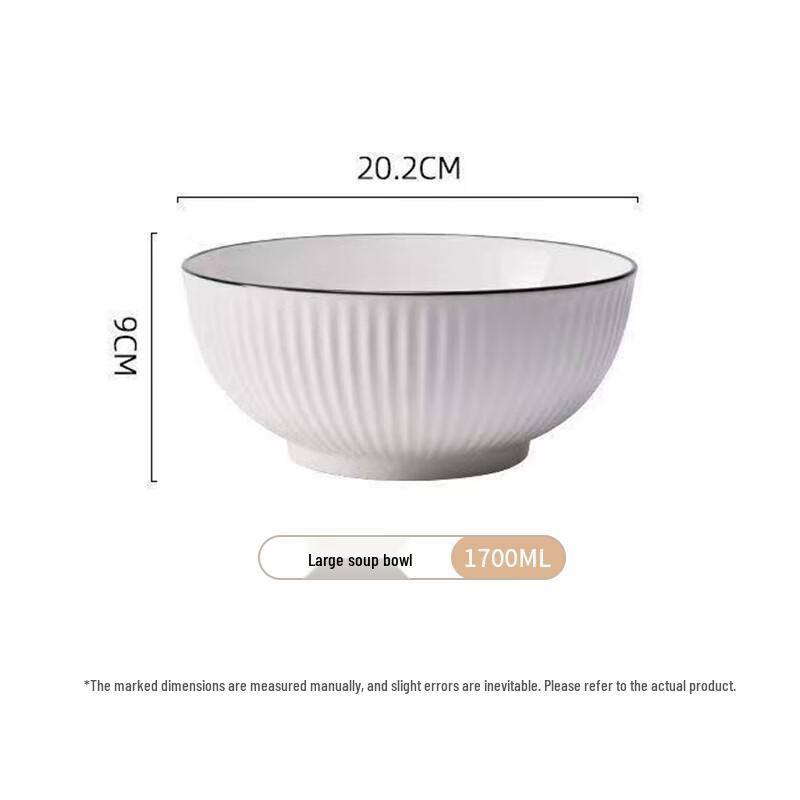 Herchuanwu Japanese Underglaze Ceramic Soup Bowls