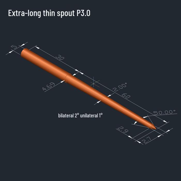 Extra Long EDM Electrode Rod for Submarine Gate Injection - Purple and Tungsten Copper