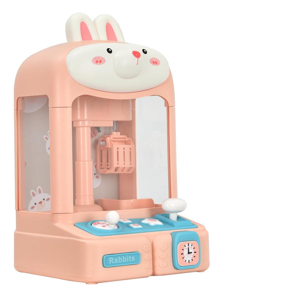 Sanparshi Crane Game UFO Catcher USB Charging Toy Plush Toy and Capsule Included (Rabbit)