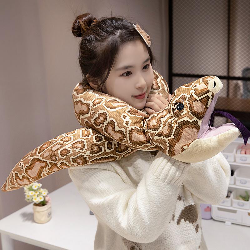 Simulated Python Plush Lovely Animal Hand Puppet Toys Stuffed Snake Dolls Home Decor Birthday Xmas Exquisite Gifts