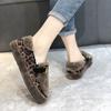 Niche design Internet celebrity women's shoes Mao Mao shoes flat Doudou shoes versatile velvet cotton shoes women 2025 new autumn and winter