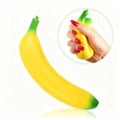 Soft Banana Stress Relief , Slow-rising Jumbo Squeeze Fruit, Fun Stress Relief, Reduces Pressure 18*2.5CM