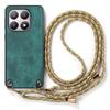 Retro Leather Case For Xiaomi 15T Phone Back Cover with Adjustable Strap